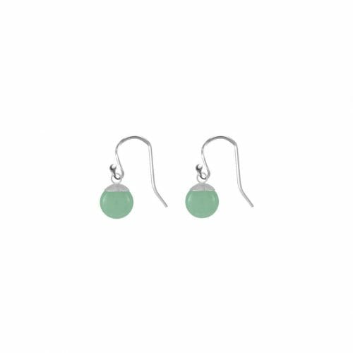 Mas Jewelz earring Classic Green Aventurine Silver