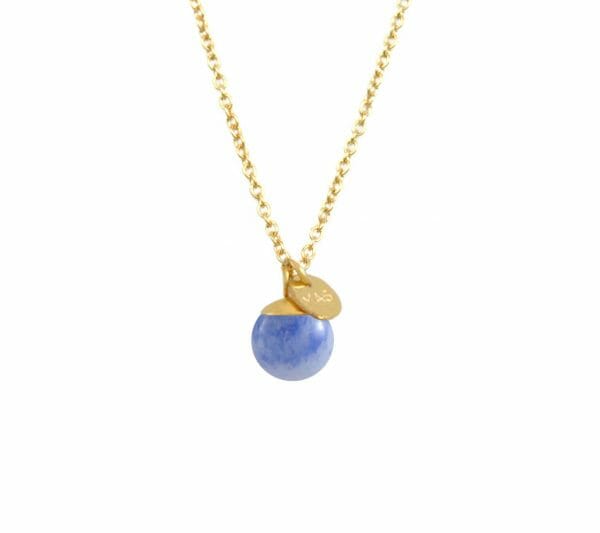 Mas Jewelz necklace Classic Blue Quartz Gold