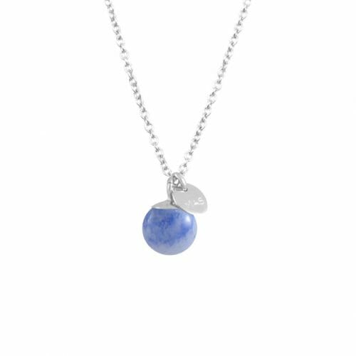 Mas Jewelz necklace Classic Blue Quartz Silver