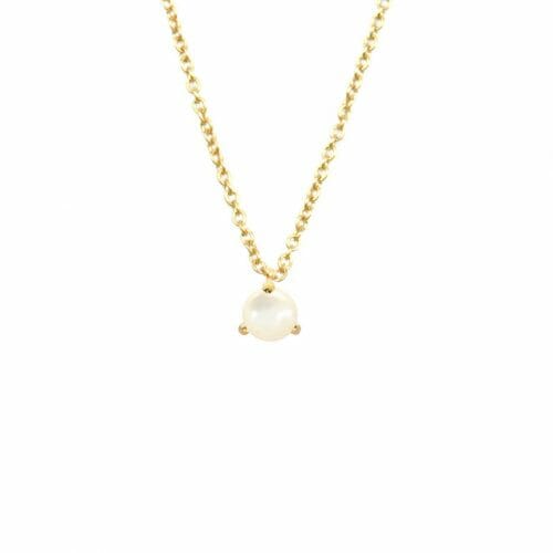 Mas Jewelz necklace Cabuchon Mother of Pearl Gold