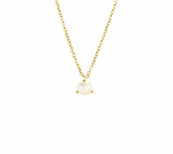 Mas Jewelz necklace Cabuchon Mother of Pearl Gold