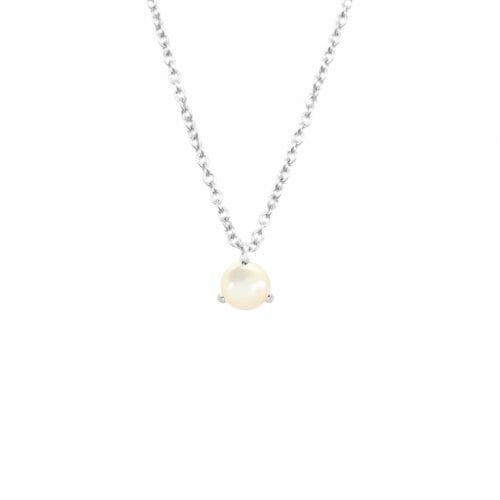 Mas Jewelz necklace Cabuchon Mother of Pearl Silver