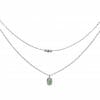 Mas Jewelz necklace Bail double Moss Agate Silver