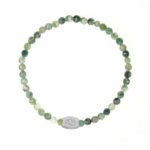 Mas Jewelz Special Facet Moss Agate Model 1 Silver