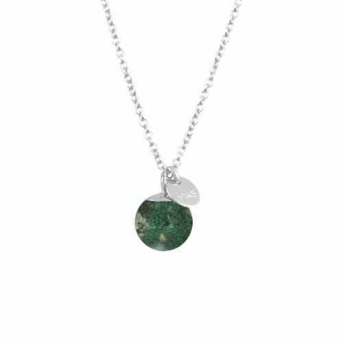 Mas Jewelz necklace Classic Moss Agate Silver