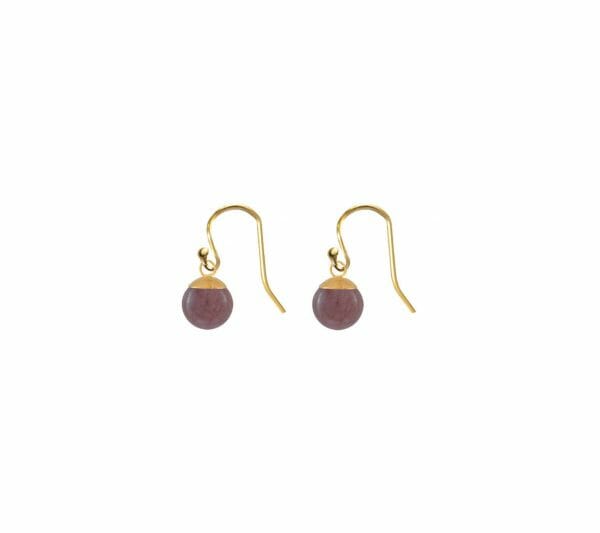 Mas Jewelz earring Classic Purple Aventurine Gold