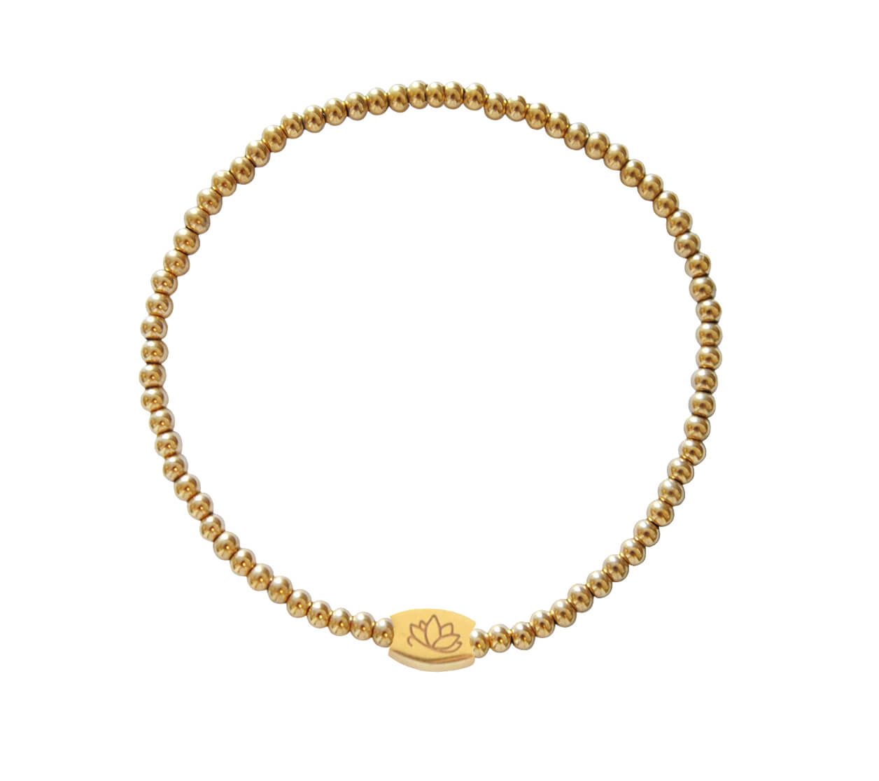 Mas Jewelz bracelet plain 3 mm Gold