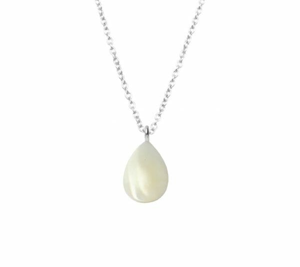 Mas Jewelz Necklace with Pendant Mother of Pearl Silver