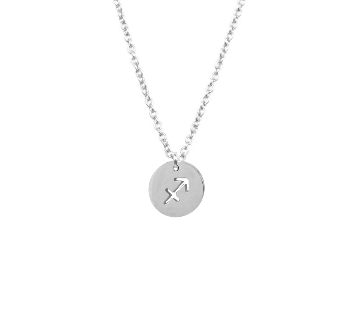 Sagittarius Zodiac Sign - Rolo Chain Necklace for Her in Gold Vermeil -  Talisa